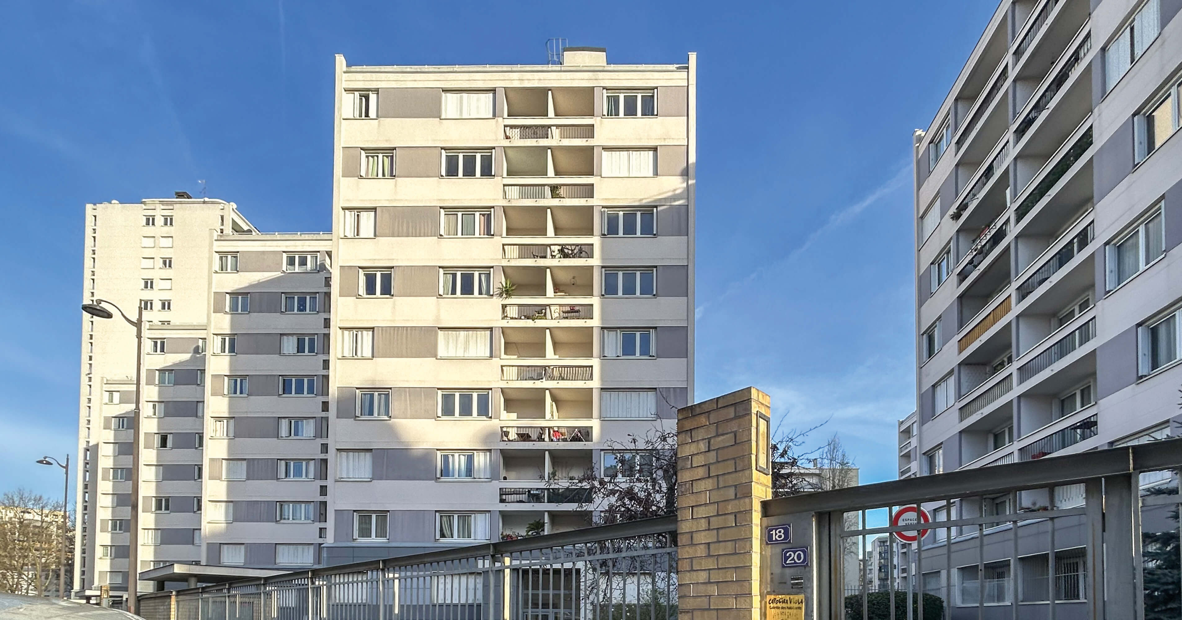 Photo de façades d’immeubles avant projet de restructuration et rehabilitation plan climat rue Boucry