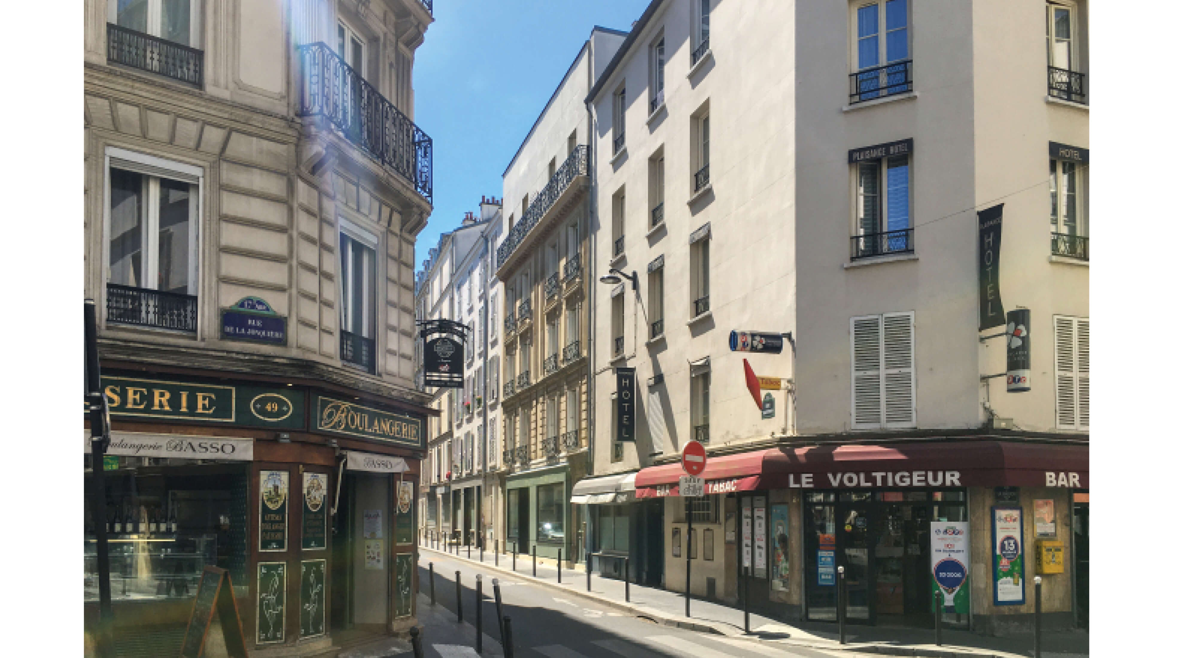 Photo d’ambiance des rues autour du projet de restructuration et réhabilitation rue Sauffroy
